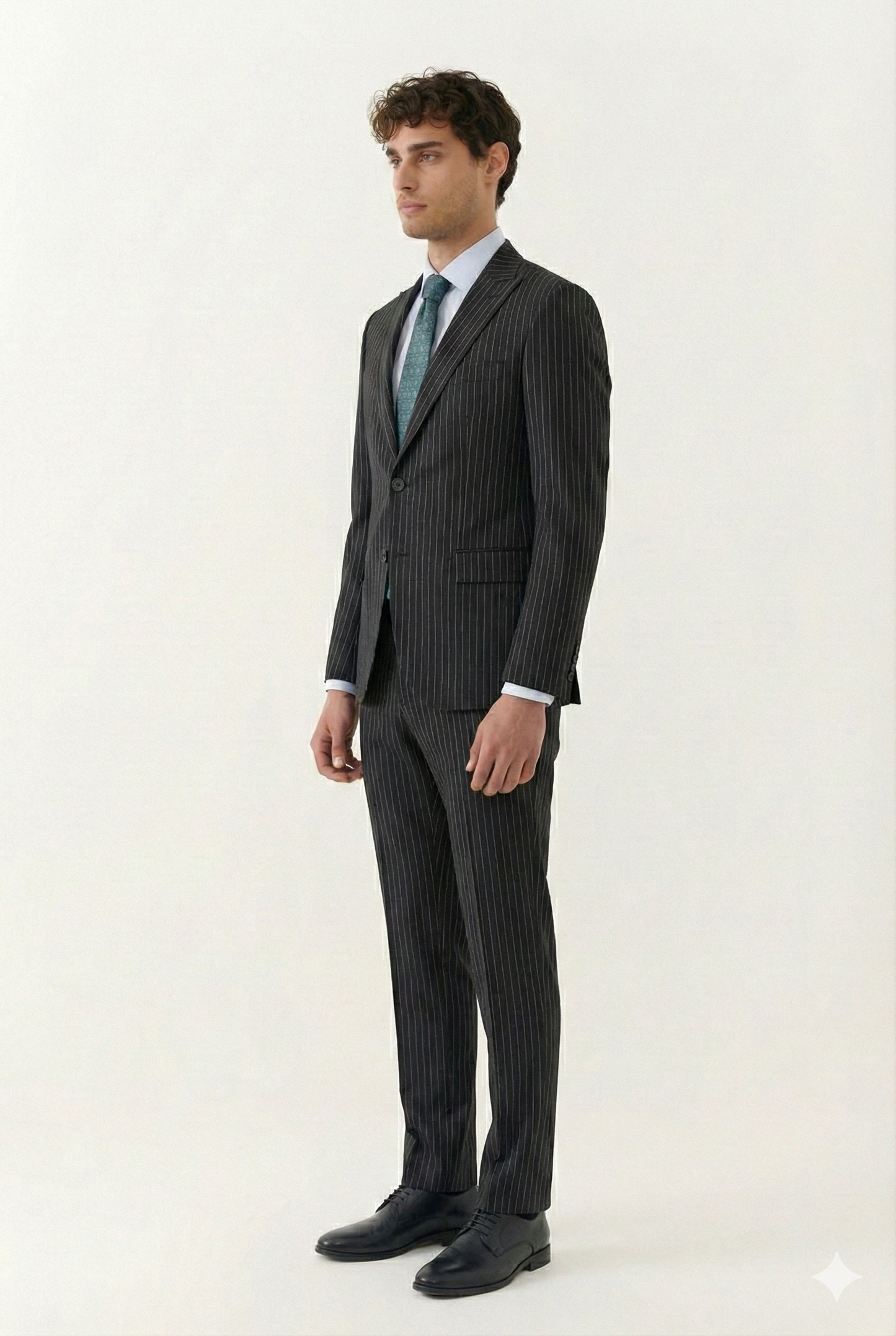 Black Pin-Stripped Suit