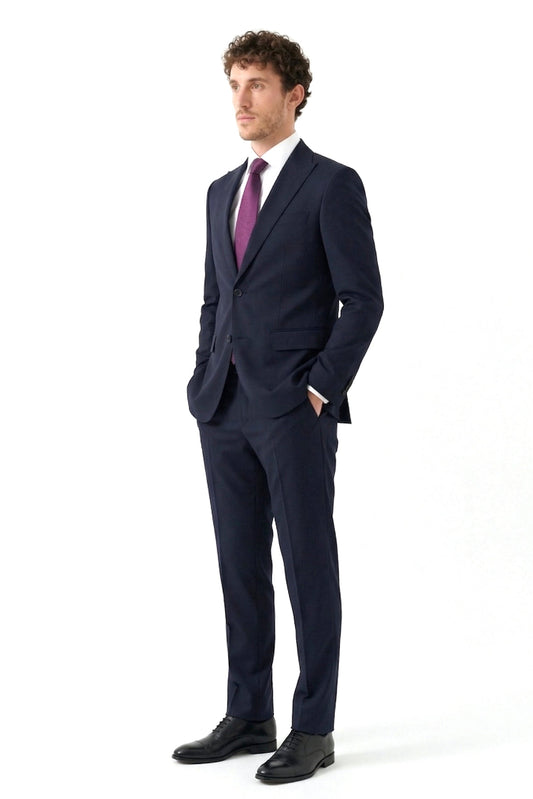 SOLID BLACK TWO-PIECE SUIT