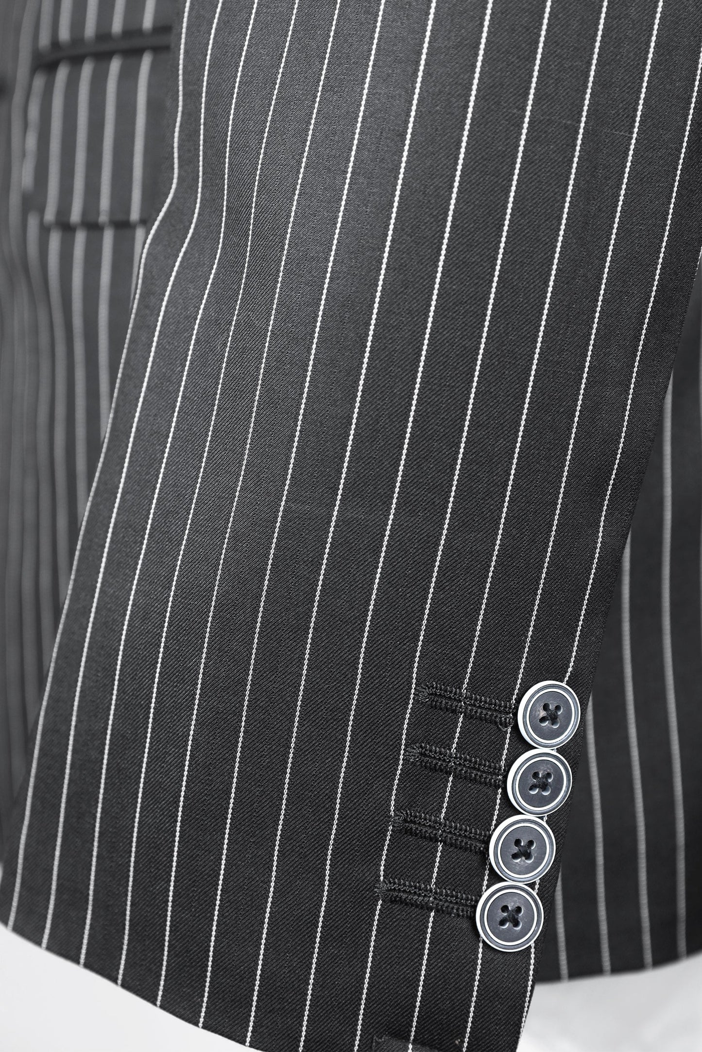 Black Pin-Stripped Suit