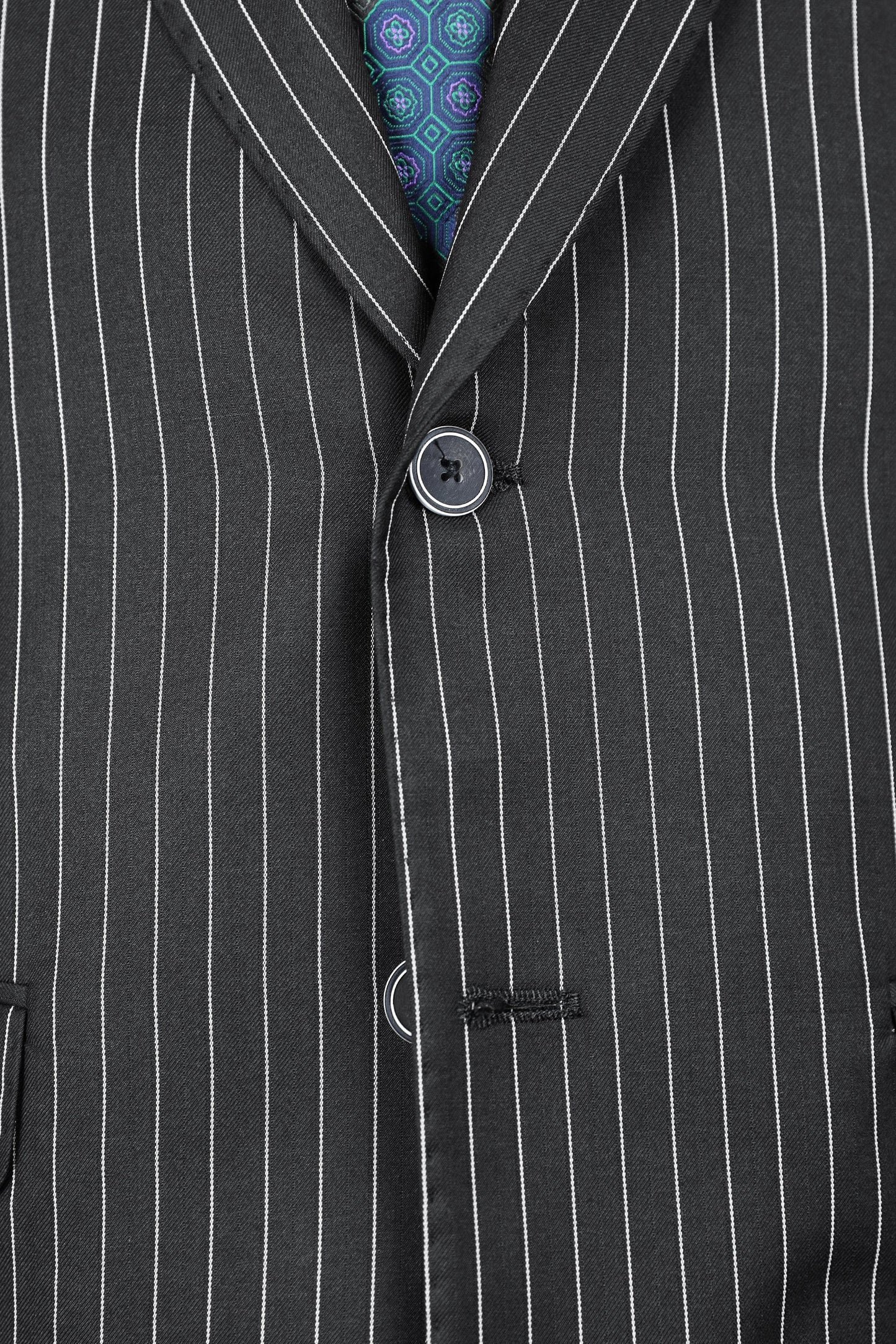 Black Pin-Stripped Suit