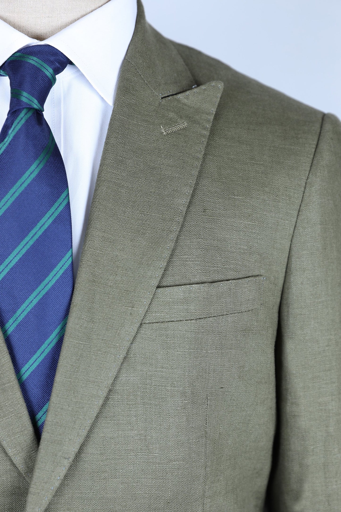 Olive green linen Suit