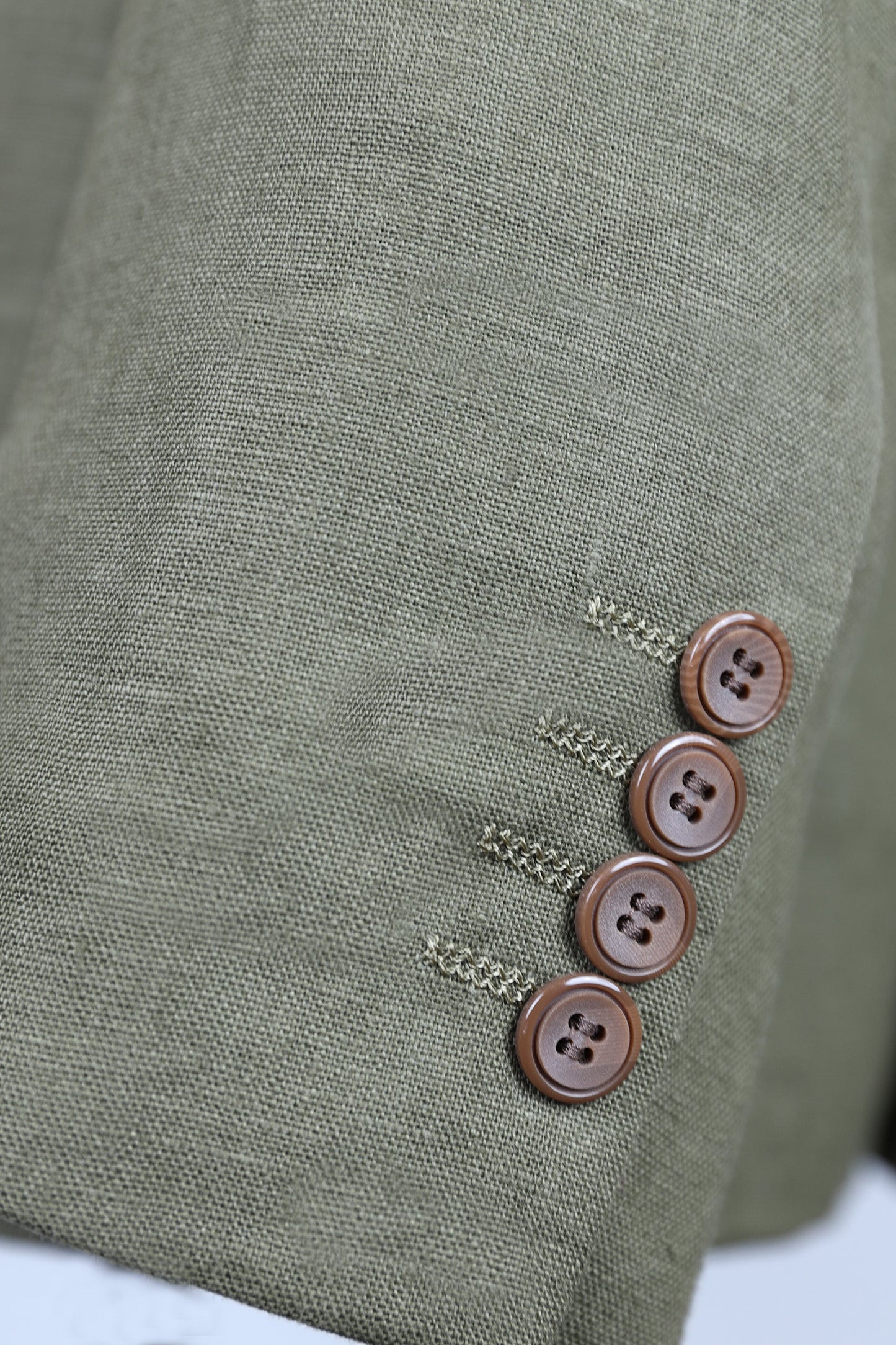 Olive green linen Suit