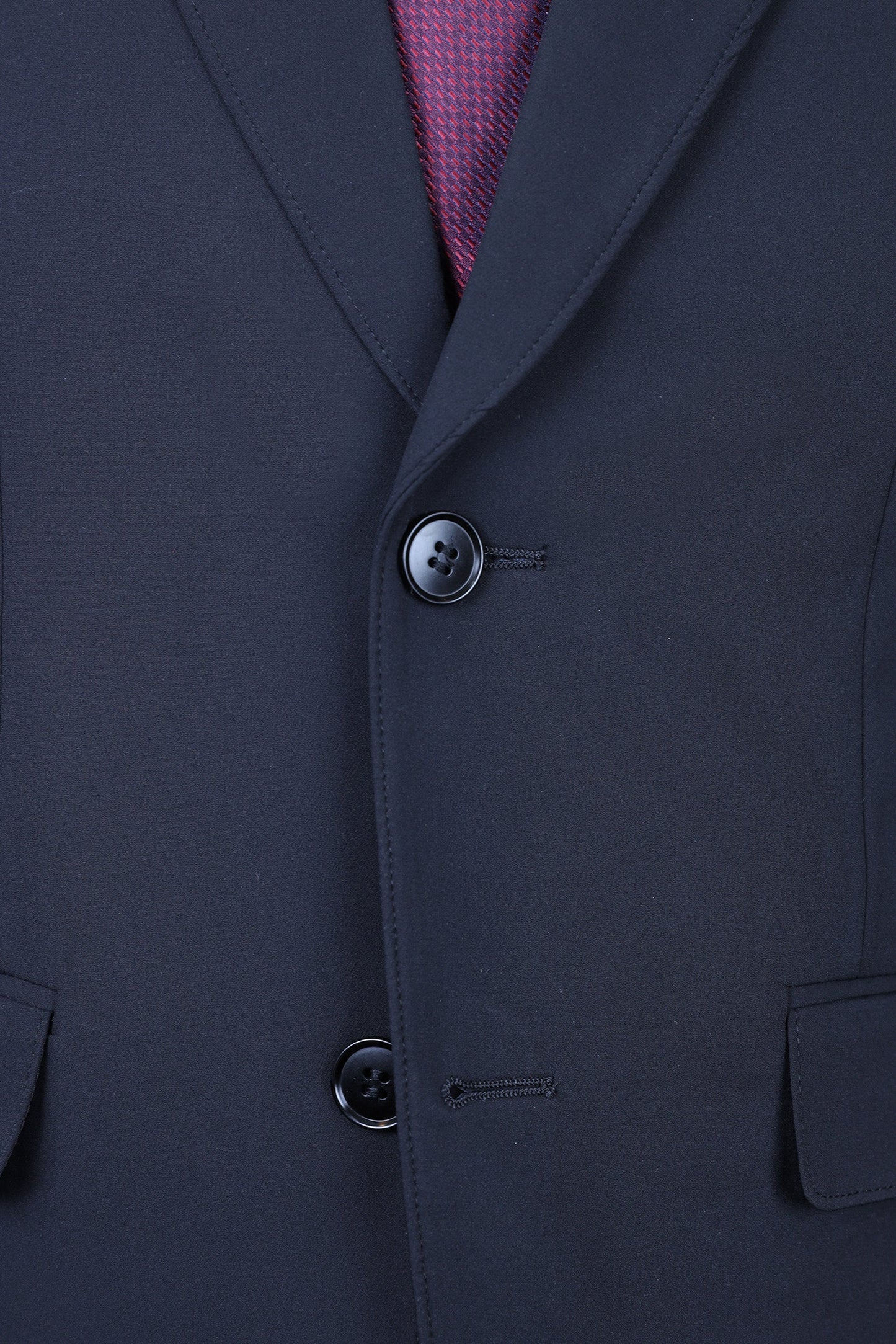SOLID BLACK TWO-PIECE SUIT