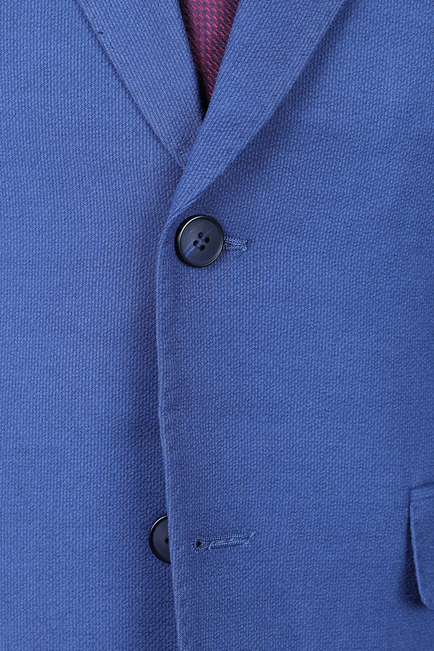 BLUE TEXTURED TWO-PIECE SUIT