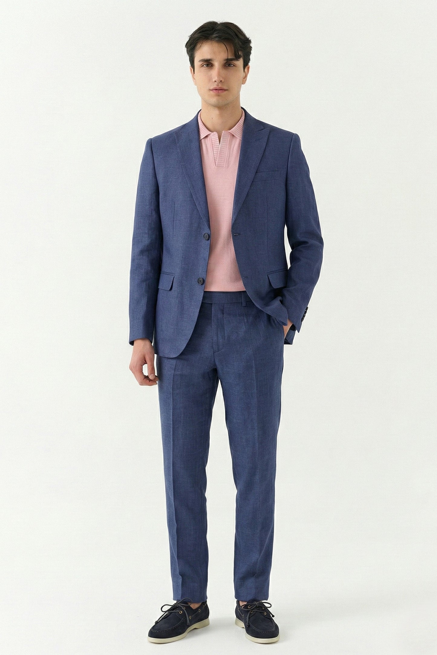 Blue linen Suit