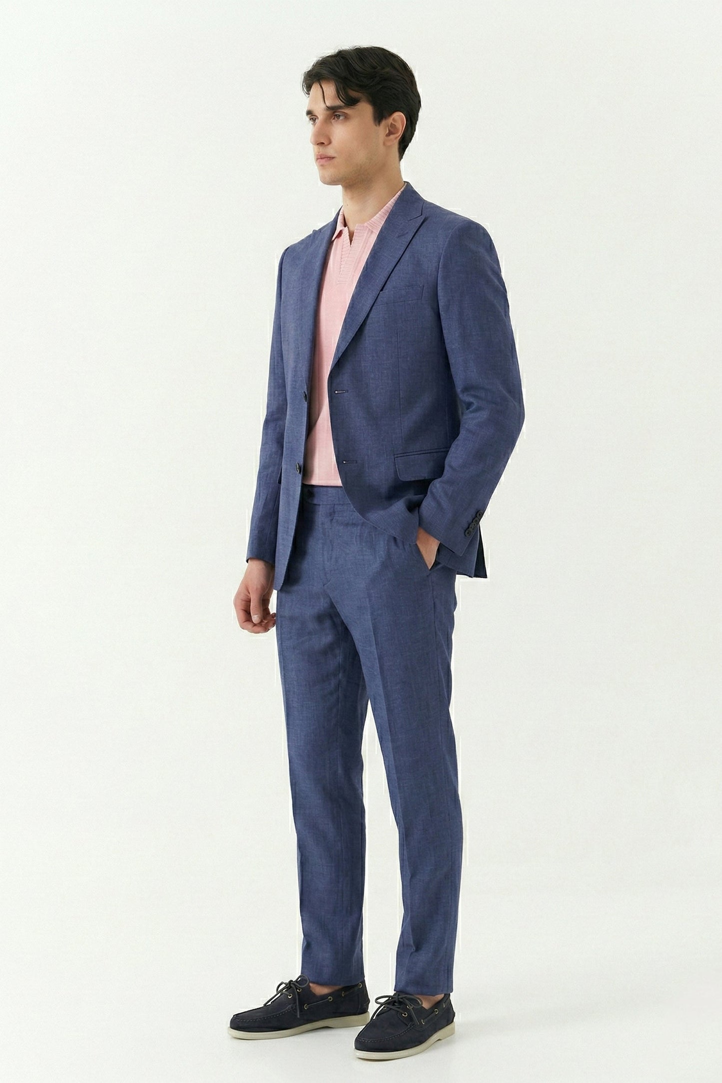 Blue linen Suit