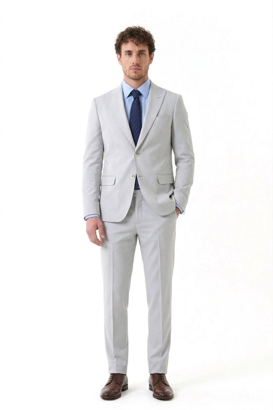 LIGHT GREY TWO-PIECE SUIT