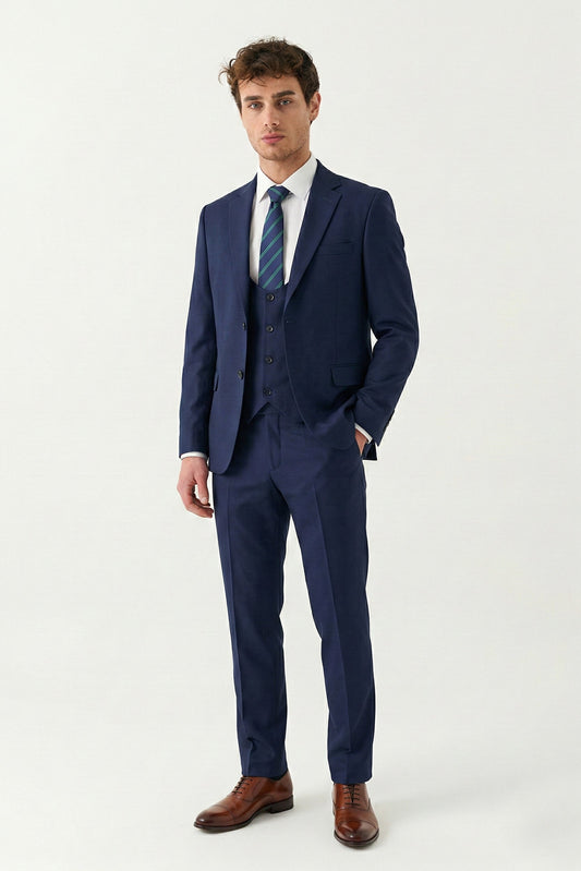 Navy Blue 3 Piece Suit