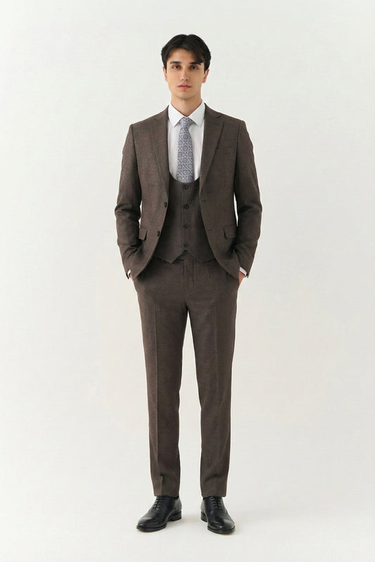 Brown 3 Piece Suit