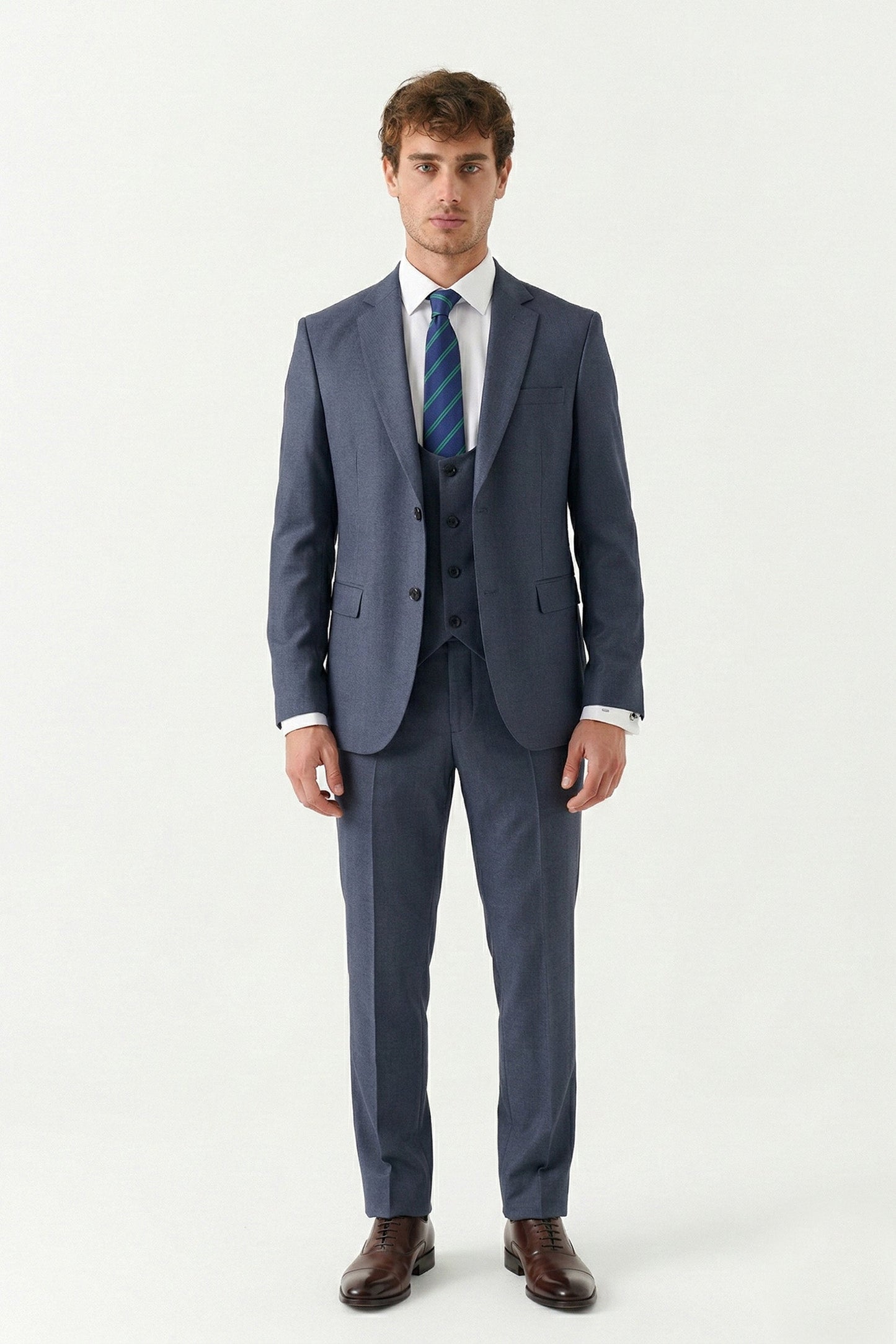 Blue Three Piece Suit