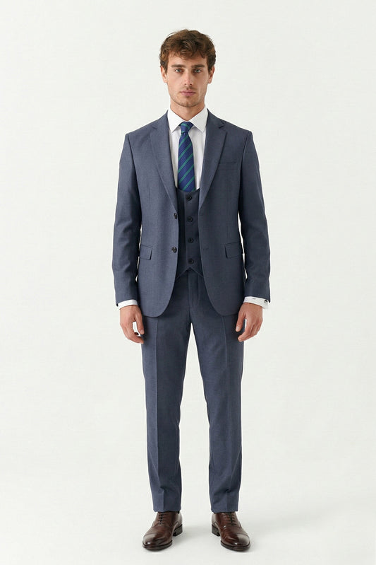 Blue Three Piece Suit