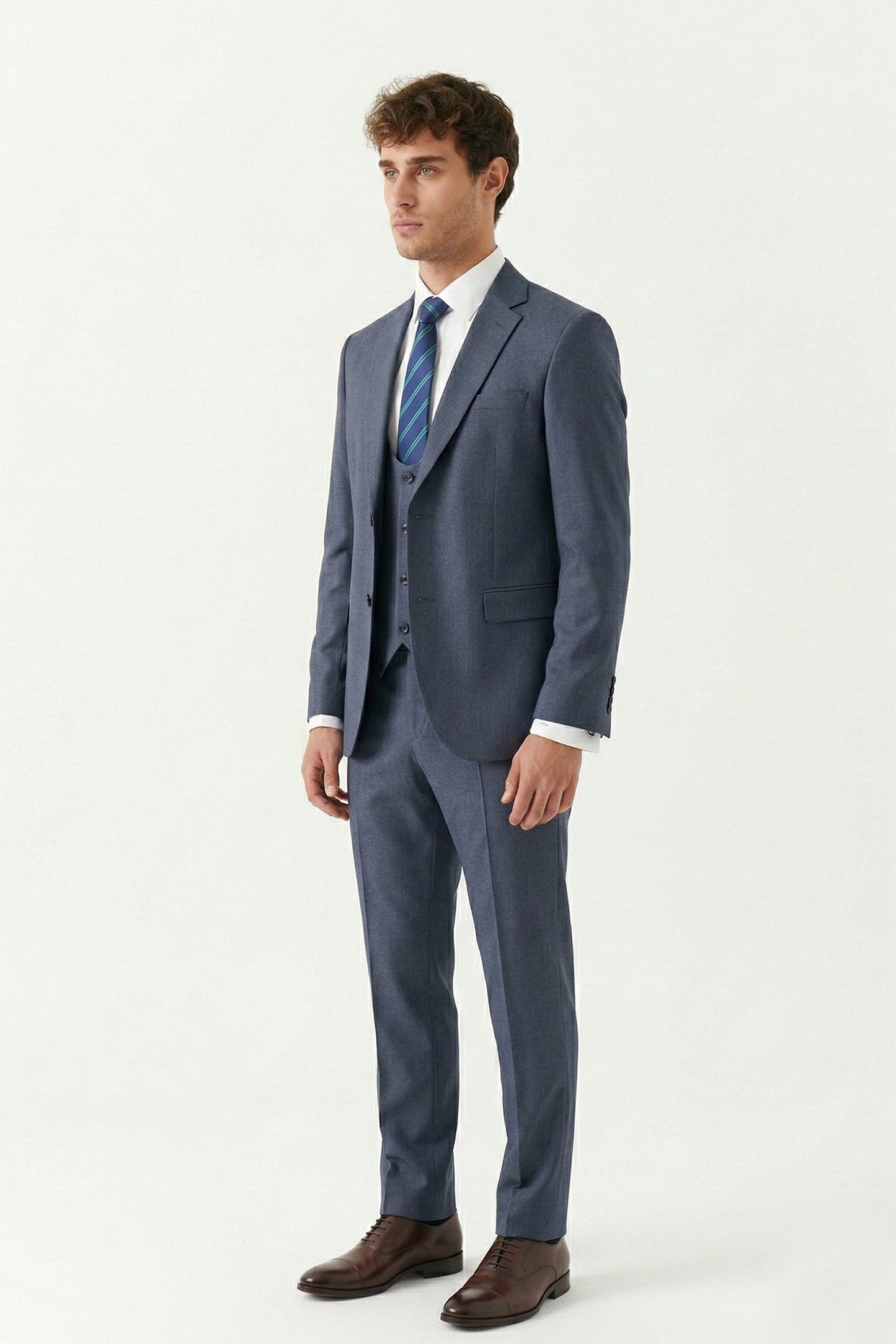 Blue Three Piece Suit